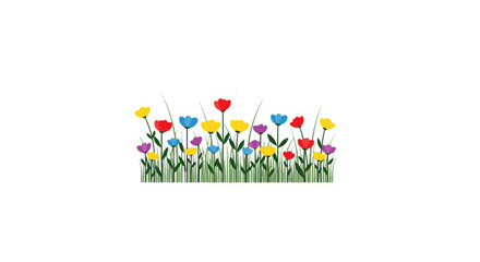 Obraz premium vibrant floral border for websites blogs and social media add a touch of spring and nature to your designs