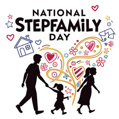 NATIONAL STEPFAMILY DAY vector illustration