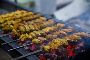 shish kebab on the barbecue
