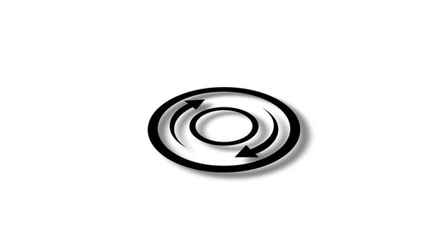 Circular Arrow Vector Animate 4K on Green Screen.