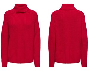 sweater for woman isolated on white, top view