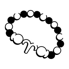 A drawing style icon representing aries bracelet
