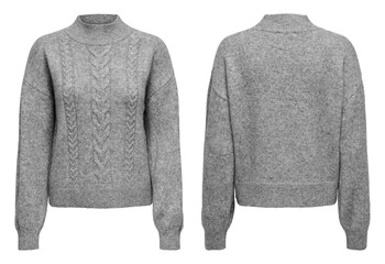 sweater for woman isolated on white, top view