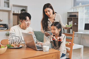 Family spends their free time together