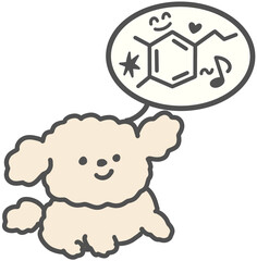 Dopamine Happy Hormone Cute Character Illustration