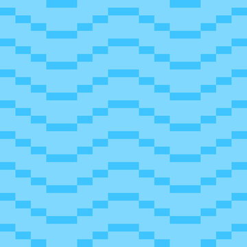 Pixel 32 bit Water blue mosaic Texture background