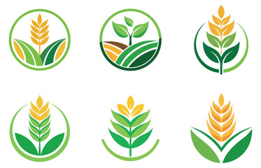 Modern Agricultural Logo Collection &ndash; Farm, Nature, Eco, Organic Vector Design
