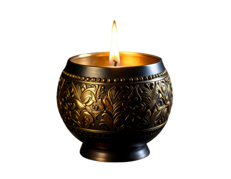 candle in a candlestick