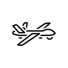 Obraz premium Black line icon for drone