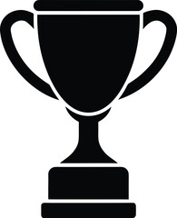 Trophy Silhouette Vector Art Illustration