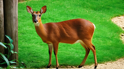 Fototapeta premium muntjac in a zoo in france