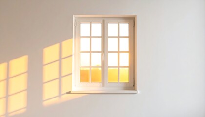 Fototapeta premium Sunlight Through a White Window in a Minimalist Room
