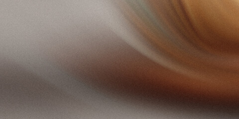 An abstract background shows a blurred gradient of brown, gray, and beige tones creating a soft and...