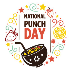 NATIONAL PUNCH DAY vector illustration