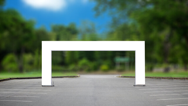 Blank Inflatable square Arch Tube or Event Entrance Gate in the park