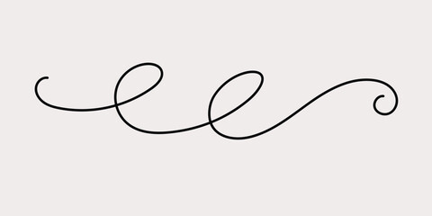 Luxury decorative swirl hand drawn design vector.