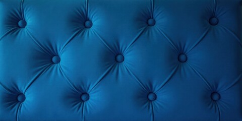 Fototapeta premium Deep Blue Upholstery with Button Tufting A Textured Background Image Ideal for Design Projects