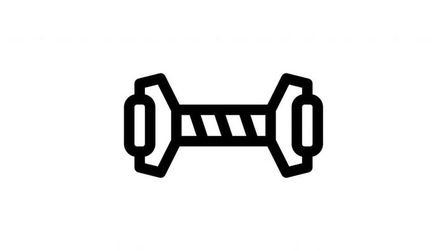chest expander minimalist line animation