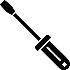 Illustration of a phillips head screwdriver on a white background