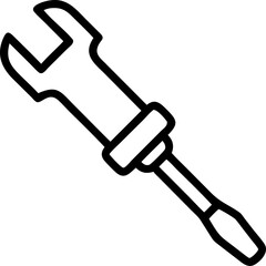 Illustration of a cross head screwdriver on a white background