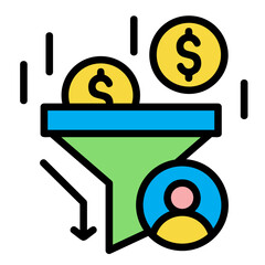 Sales Pipeline Outline Icon