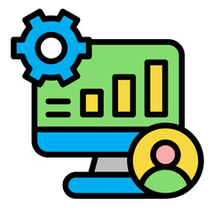 Accounting System Outline Icon
