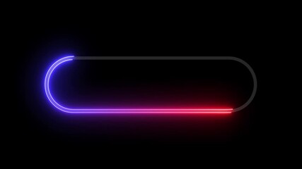 Neon retro style name placeholder neon sign board 4K.Empty title space intro reveal shiny glowing rectangular frame 4K stock vide	