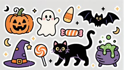 Cute Halloween Sticker Set