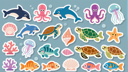 Underwater Sea Life Stickers
