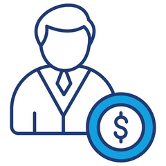 Financial Advisor Blue Icon