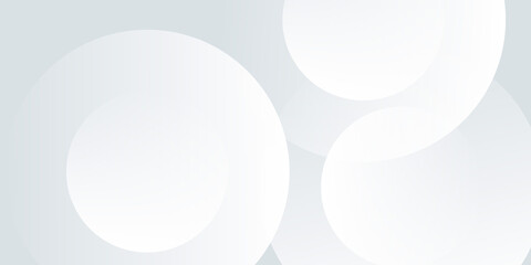 Modern white background with gray overlapping circle lines. Modern abstract digital future technology concept.