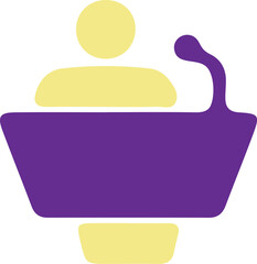 Abstract Illustration of Person Speaking at Podium with Microphone Stand Symbolizing Public Speaking or Presentation Skills Event Platform