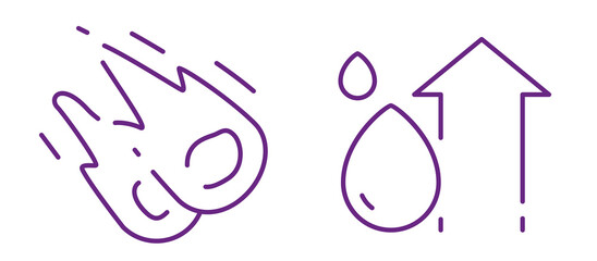 Abstract concept of rising humidity and impact