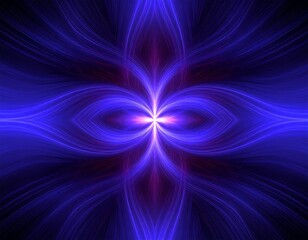Abstract Blue Purple Light Flower Design