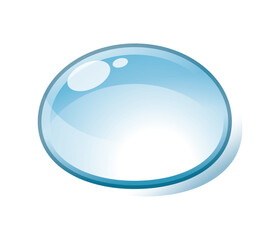 透明な水滴のイラスト