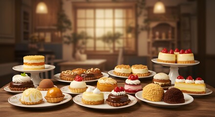 Variety of desserts on display