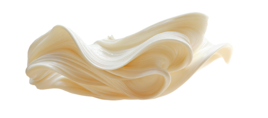 Creamy, flowing substance