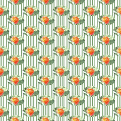 Floral seamless pattern. Rose. Floral motifs for use in wallpaper, covers, packaging. For textiles, cotton fabrics, linen. For use in wallpaper, wrappings. Interior decor. Raster illustration.