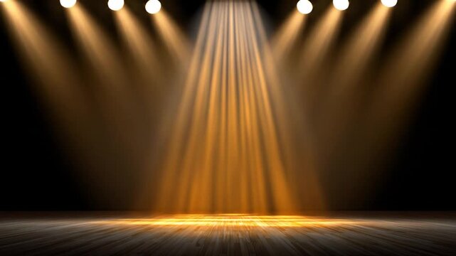 Stage lighting shines brightly