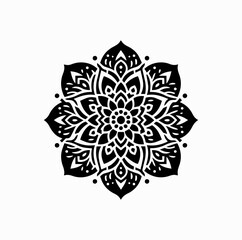 Rangoli Pattern Silhouette – Indian Festival Decoration Vector