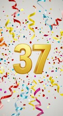 Fototapeta premium Golden Thirty-Seven's Celebration