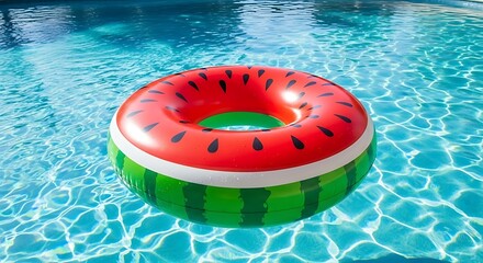 watermelon float ring swimming pool summer fun