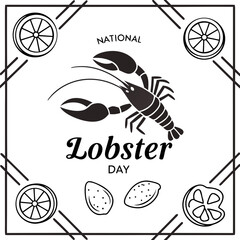 NATIONAL LOBSTER DAY vector illustration