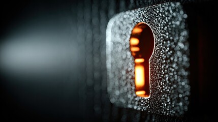 Illuminated keyhole with dramatic lighting evokes mystery, security, access, and secrets, ideal for finance, technology, and protection concepts