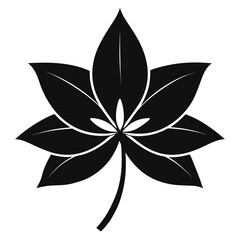 xique xique flower silhouette vector on-white