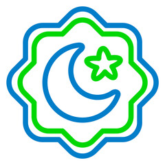 Islamic Ornament Moon and Star