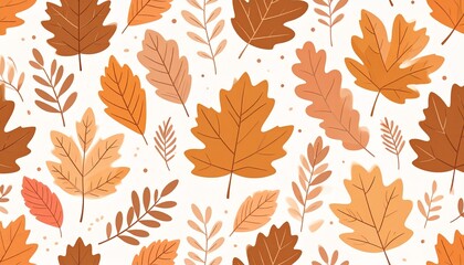 Fototapeta premium Scandinavian Leaf Motif - Neutral Tones