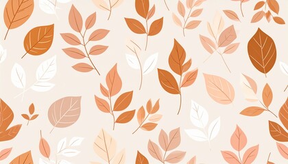 Scandinavian Leaf Motif - Neutral Tones