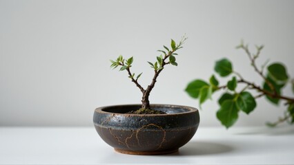 Miniature Tree in Ceramic Pot