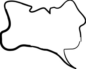 Callout thought bubble. Message box transparent frame for text. Text box for chat